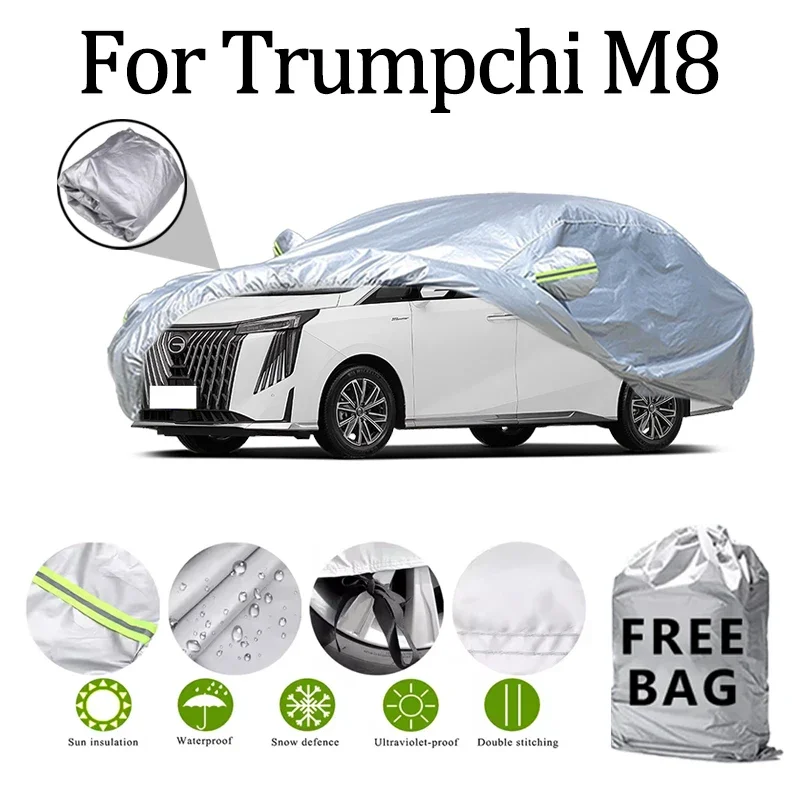 

For Trumpchi M8 Car Cover Outdoor Protection Covers Snow Sunshade Waterproof Dustoroof Exterior Uv Car Accessones