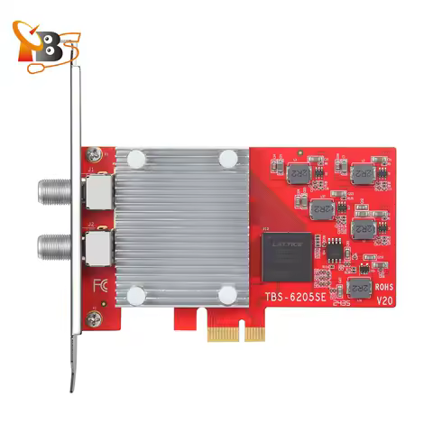 TBS6205se Quad TV Tuner PCIe Card - DVB-T2/C/ISDB-T/ATSC 1.0, 4 Tuners for PC -Watch Freeview UK HD/SD Channels, PVR Recording