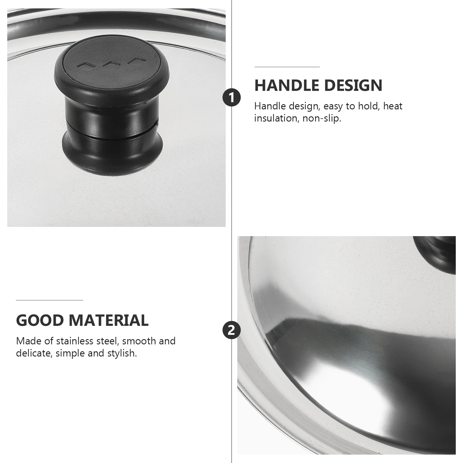 

Stainless Steel Universal Pan Lid Pot Cover Frying Pan Cover Metal Kitchen Utensil Oil Splatter Guard For Home Hotel
