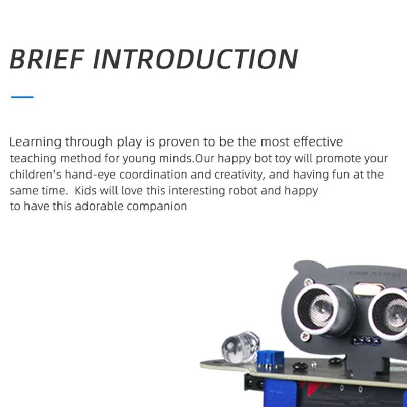 B82B-Happybot การเขียนโปรแกรมรถ + XR Scratch Biped เดินเต้นรําเพลง Micro: บิตเมนบอร์ด APP