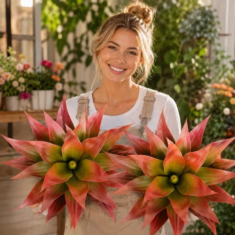 65-70CM Artificial Agave Plants Outdoor Set, Large Fake Plants Indoor for Home Decor, Realistic UV Resistant Faux Succulents Plants with Ground Stakes, Set of 2