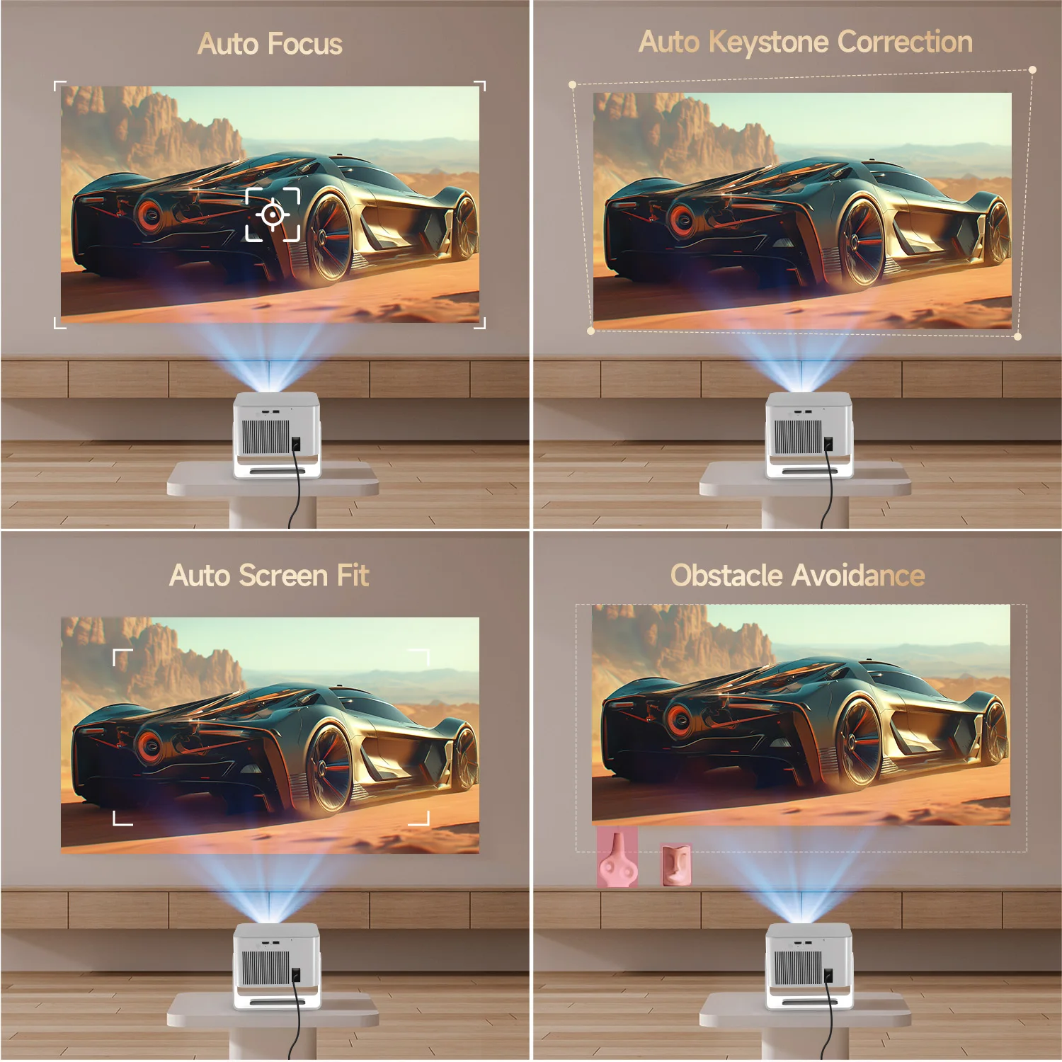 Magcubic Tragbarer Projektor HY350Max Android 14 900ANSI Projektor Autofokus 8K Native 1080P Mit Wifi6 BT5.4 für Filme im Freien – Detail 6