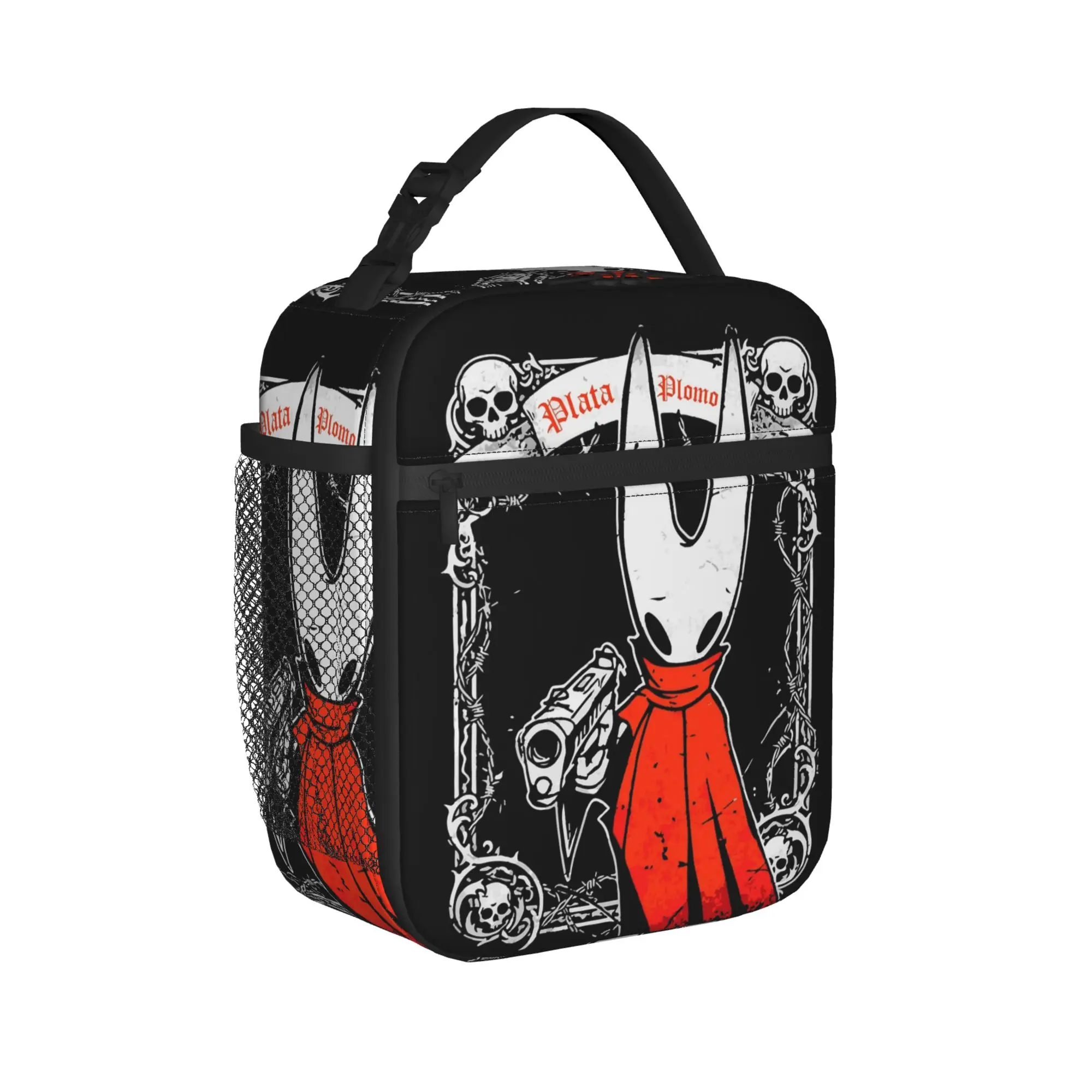 Silver Hornet or Lead Hollow Knight Silksong Insulated Lunch Bags Cooler Bag Reusable,Lunch Container  Portable Tote Lunch Box
