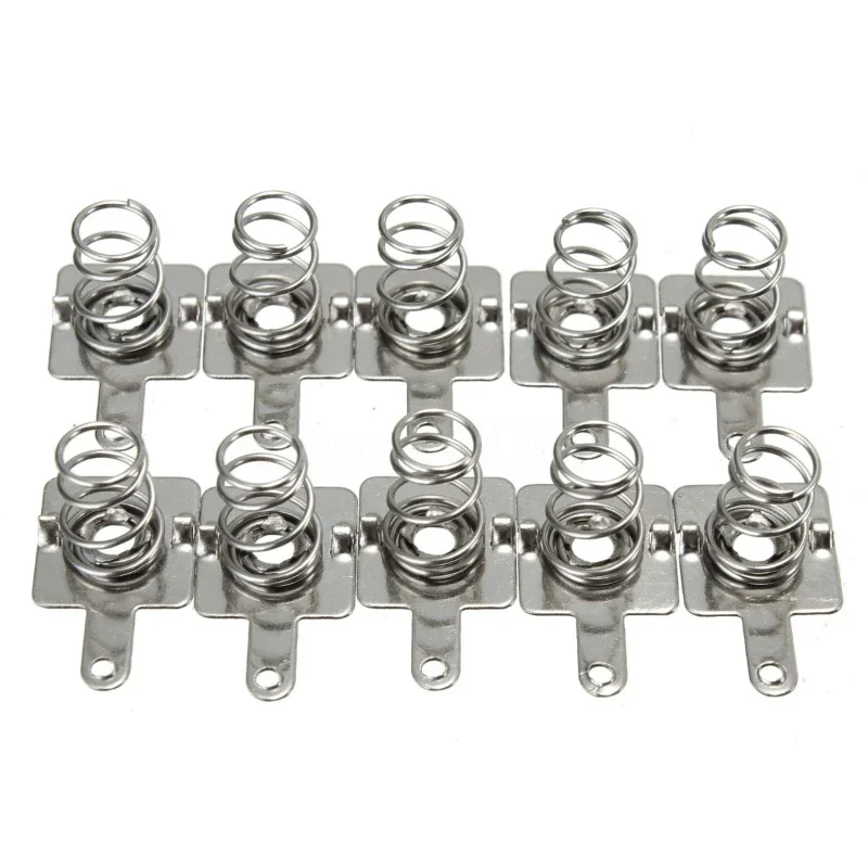 100pcs 10x10mm AA Battery Positive Negative Conversion Spring Contact Plate For the 5th Battery Spring