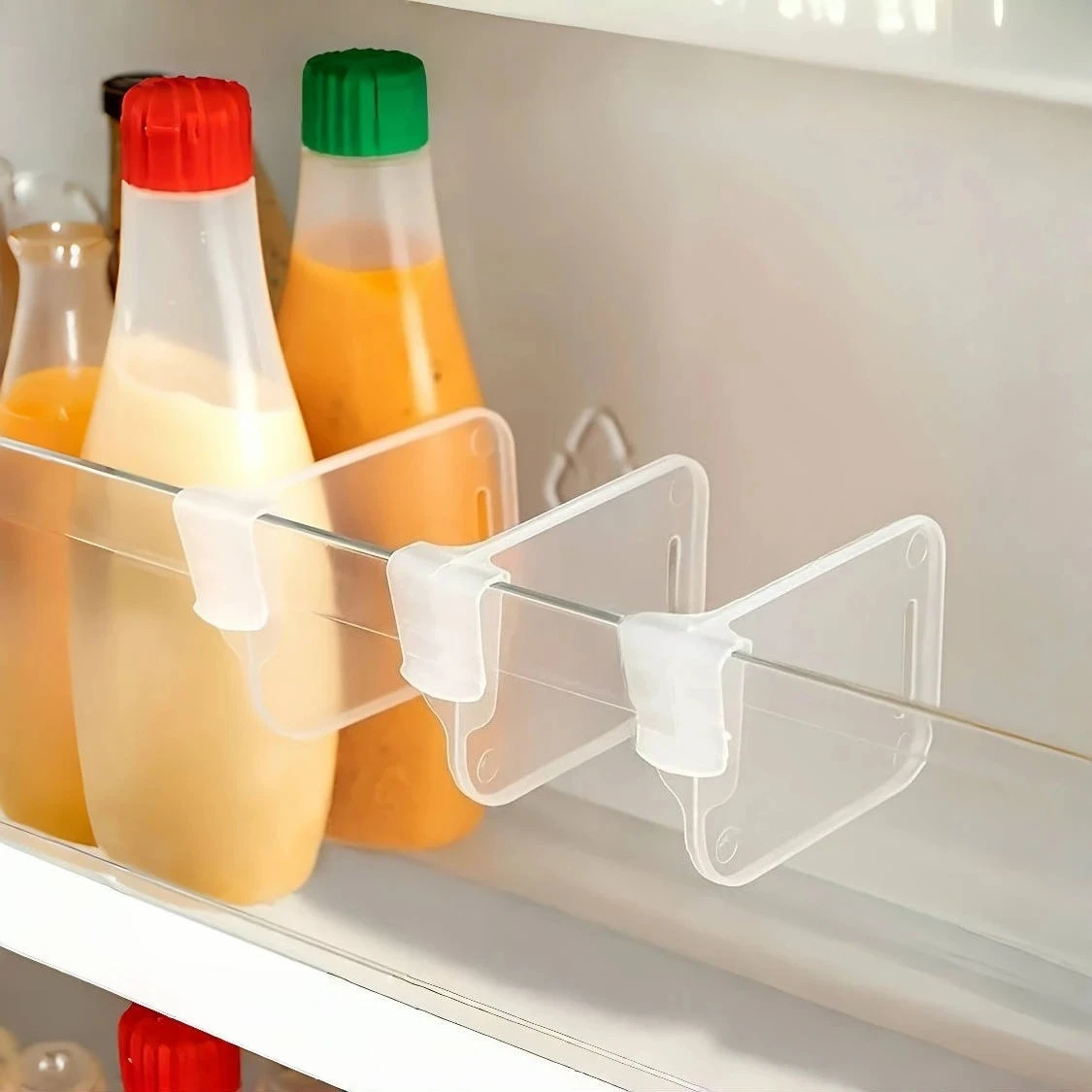 4/812pcs Refrigerator Side Door Sorting Partition Card Buckle Kitchen Bedroom Storage Storage Sorting Box Space Division