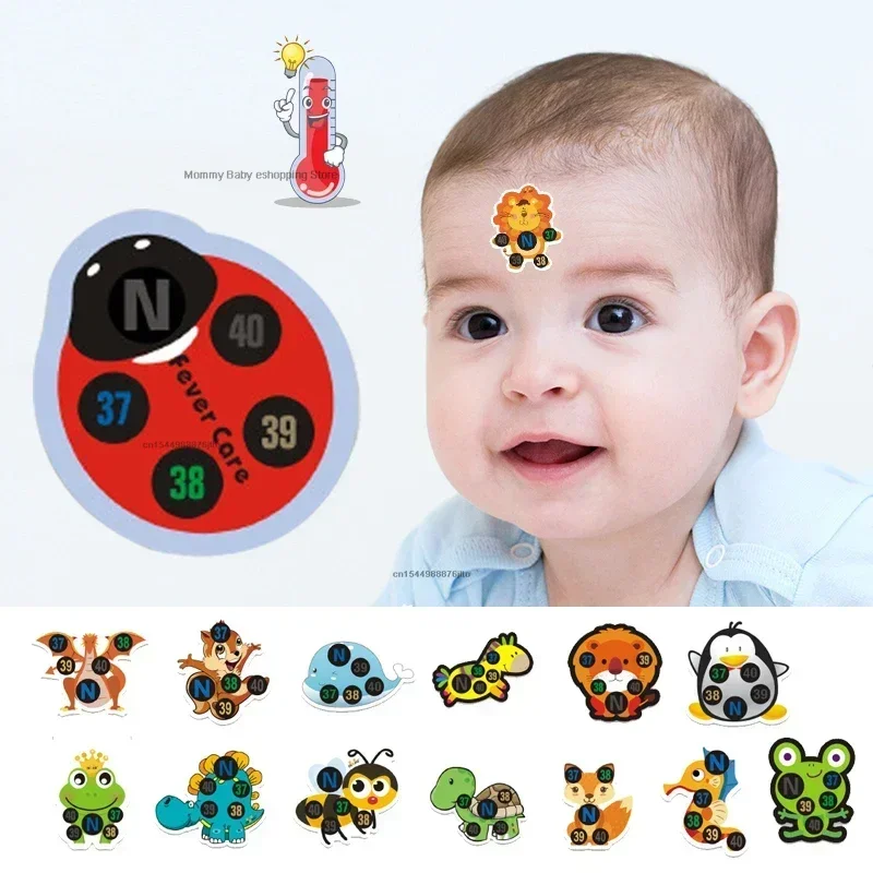 5/10pc Reusable Child Forehead Temperature Sticker Thermometer LCD Digital Display Temperature Sticker for Kids Baby Care Tools