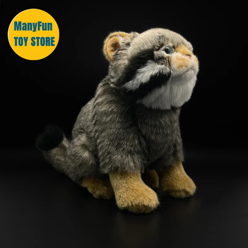 Pallas’s Cat High Fidelity Steppe Cat Cute Plushie Manul Plush Toys Lifelike Animals Simulation Stuffed Doll Kawai Toy Gifts Kid