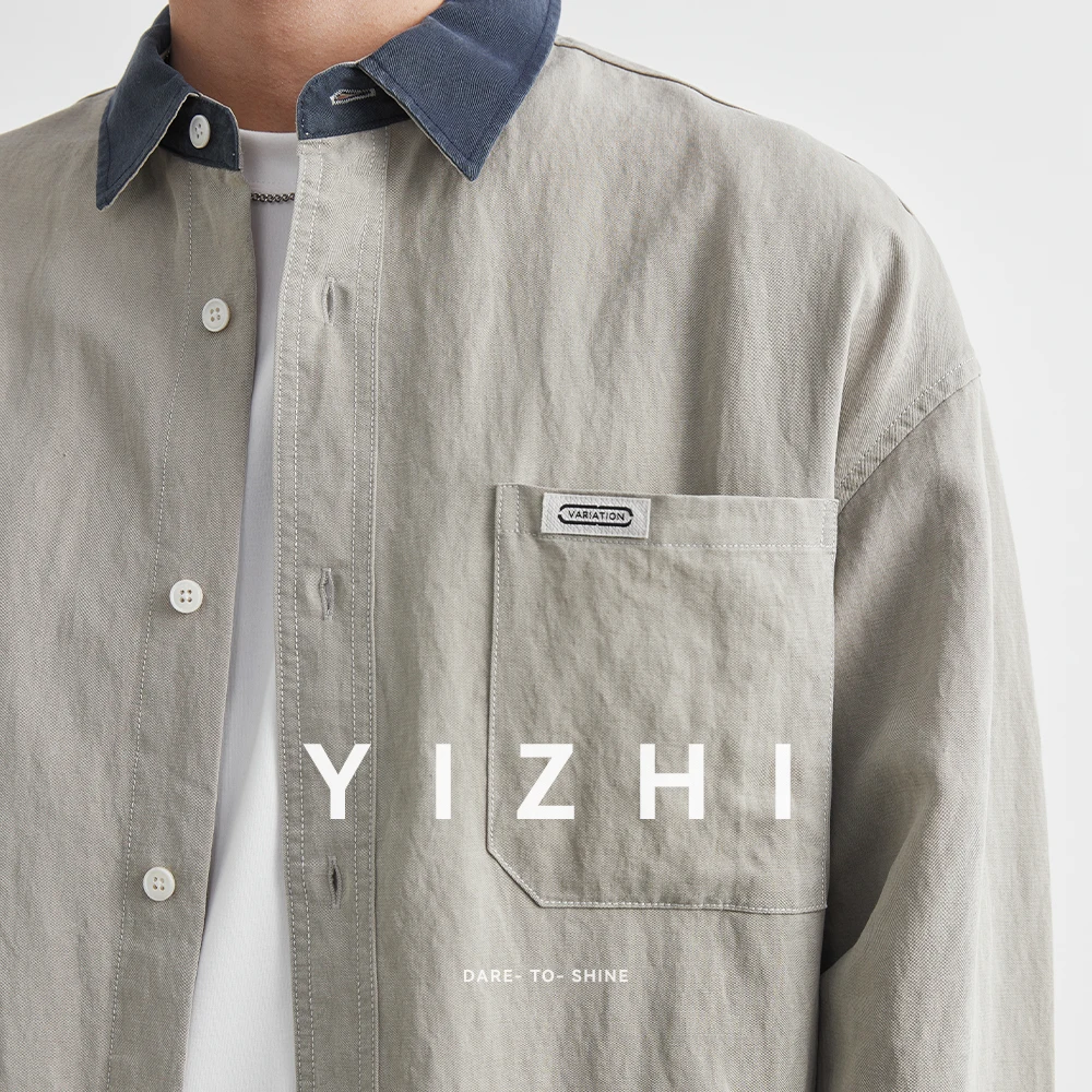 Fashion Men's Shirt Casual Corduroy Long Sleeve Shirts Slim Fit Overcoat Spring Fleece Jacket Men Clothing Retro Fashion Blouses