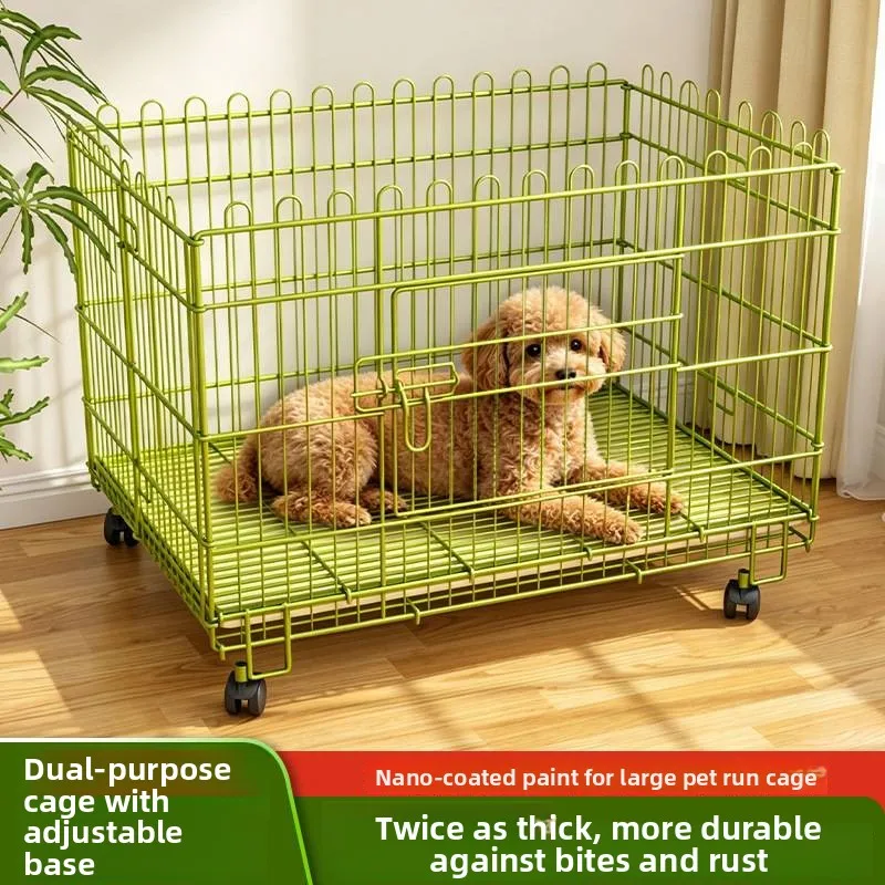 Thickened Nano Paint Dog Cage with Wheels Stackable Dog Fence Exhibition Cage Running Bed Fence for Professional Selling Dogs