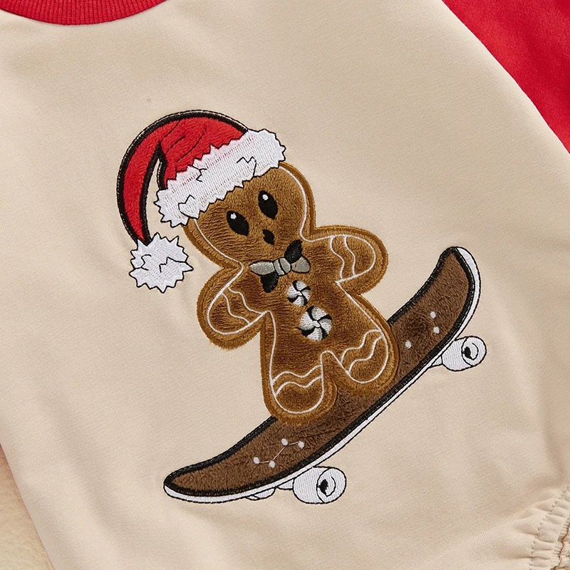 Toddler Boy Winter Hooded Romper Reindeer Print Zipper Jumpsuit Christmas Costume Outfit Warm Fleece Pajamas