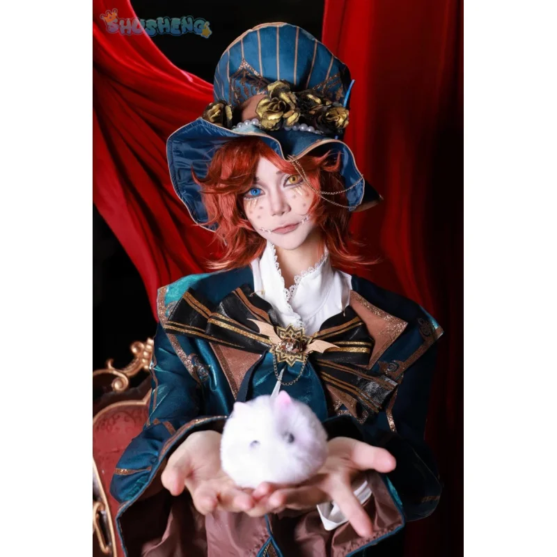 Mike Morton Acrobat Cosplay Game Identity Ⅴ Costume Top Hat Bow Tie Gloves Ring Halloween Christmas Handsome Fashion Uniform Set