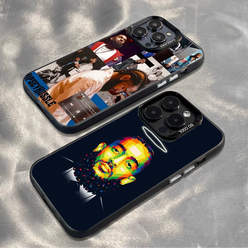 

Rapper N-Nipsey Hussle Phone Case For iPhone16,15,14,13,12,11,Mini,Pro,MAX Color Silver Shell Matte Shockproof Back Cover