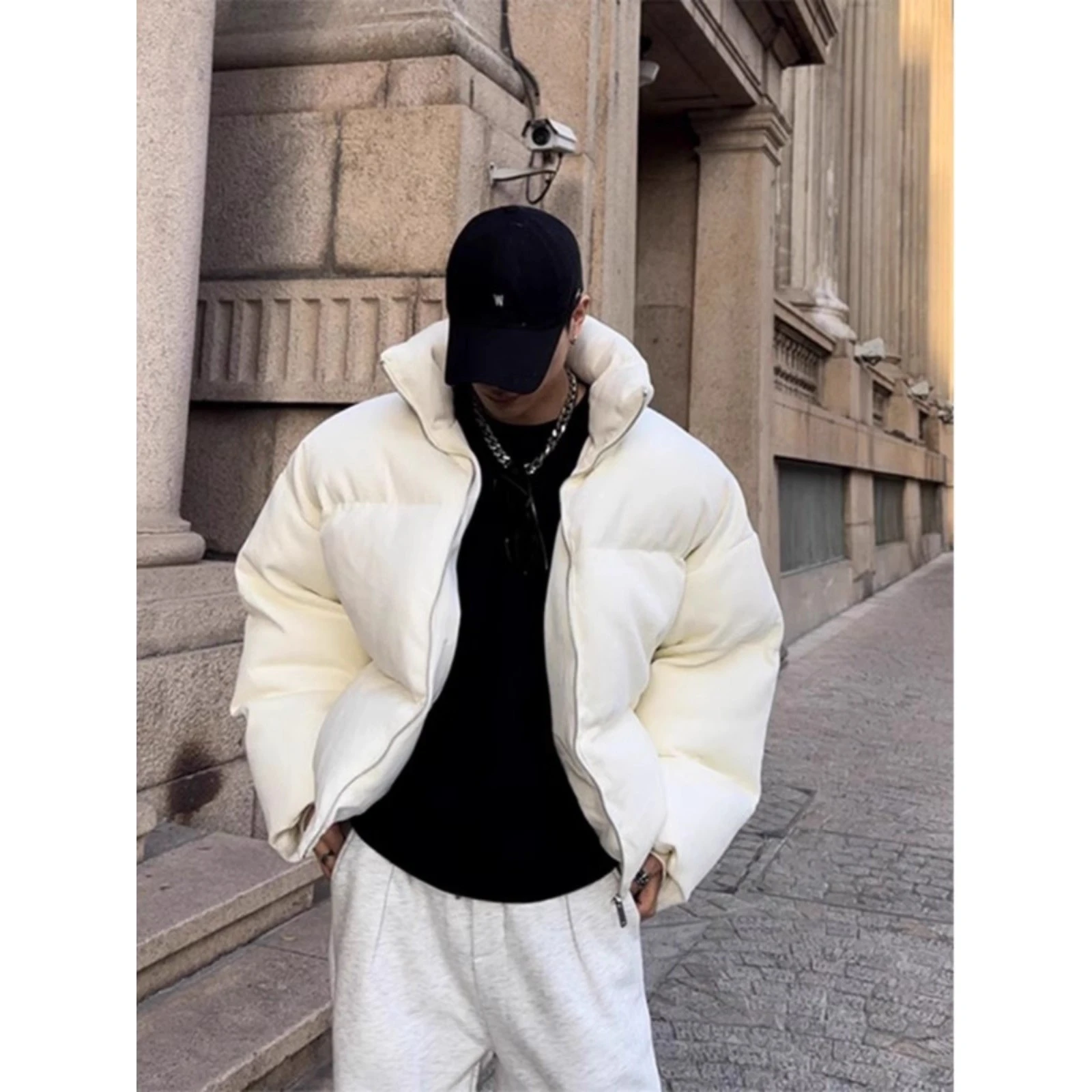 

Утепленная зимняя куртка 300 Pou: Модный американский бренд Cleanfit, хлопковое пальто с воротником-стойкой, мужское зимнее теплое пальто для пар