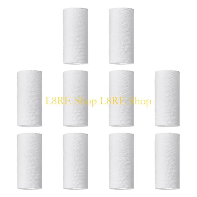 L8re 10pieces تغيير سريع 5 بوصة خراطيش القطن PP PP مرشح نسيج القطن لترشيح المياه المتفوقة والوضوح