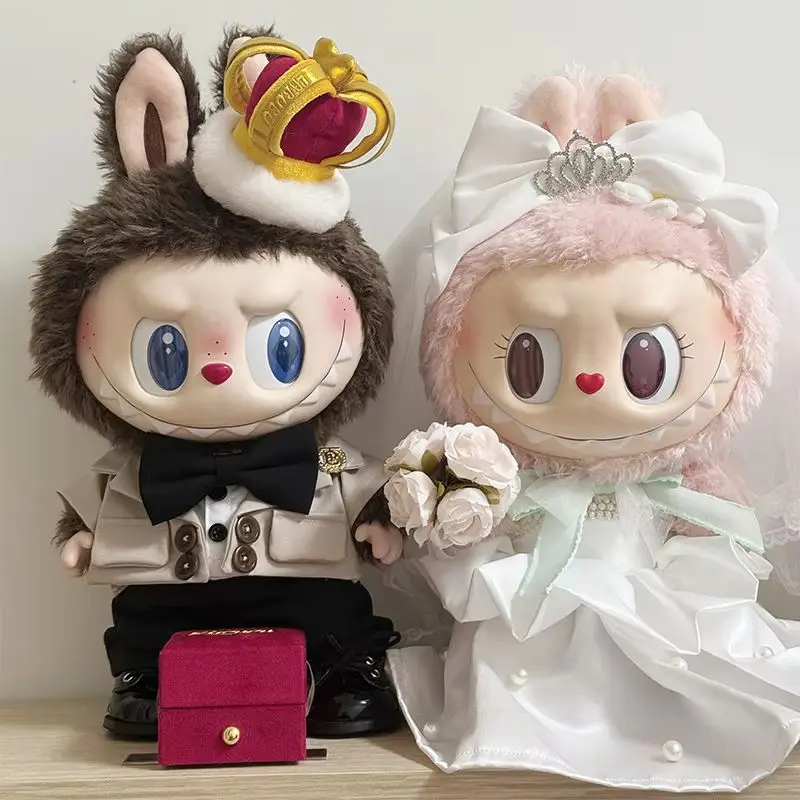 

2025 New Baby Clothes Sweetheart Mokoko Fashion Wedding Dress Labubu Haruno 38cm Summer Clothes Suit Set Doll Accessories