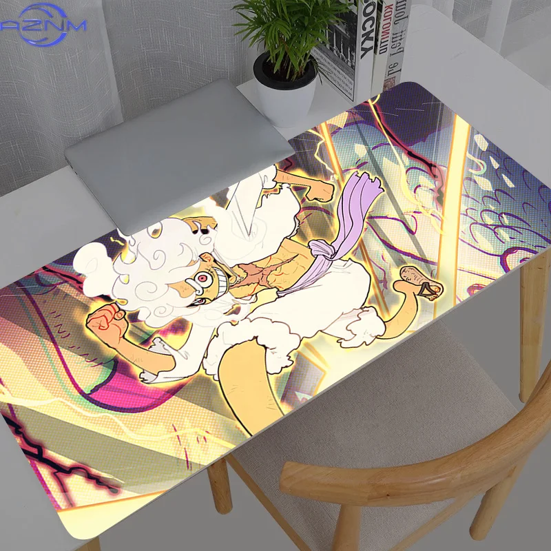 Gaming Mousepad Big Computer One Piece Luffy New Gamer Mouse Pad Natural Rubber With Locking Edge Gaming Mouse Mat XXL