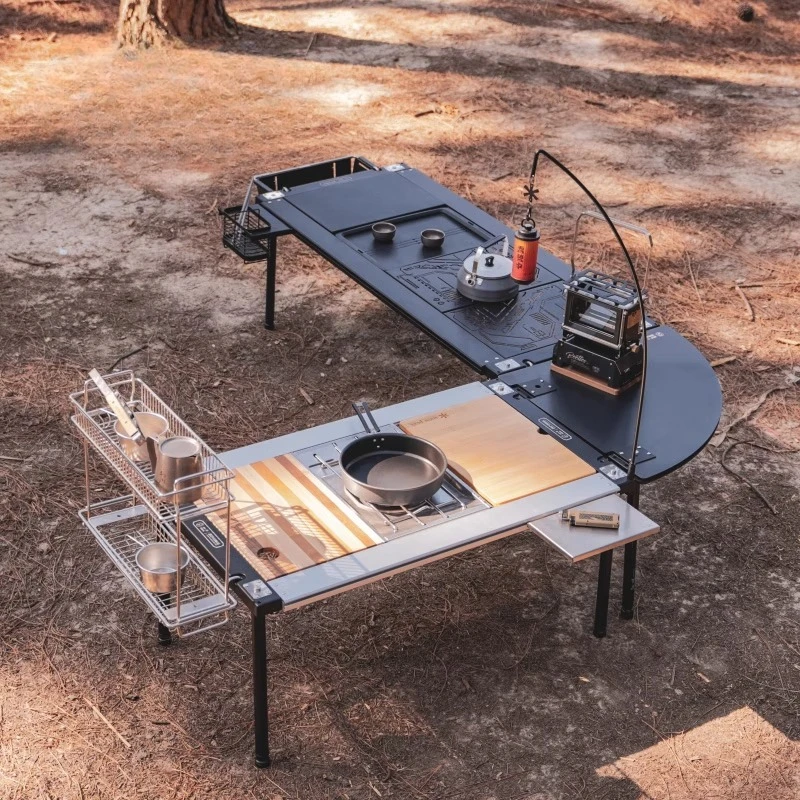 

Outdoor folding table camping portable detachable I table combination set 2/3/4 unit camping table frame