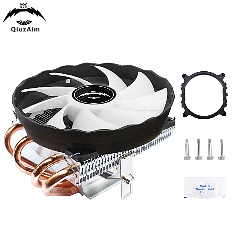 QiuzAim Computer Cooling 120mm Fan Am4 am5 4 Heat Pipe CPU Air-cooling Cooler Processor Installing LGA2011 x79 x99 E5 2099 AMD