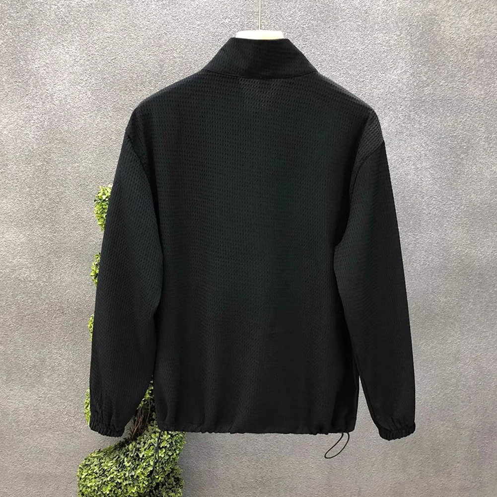 

Black White Shirt Loose Trendy Shirt Casual Outings All Season Trendy Top Slight Stretch Solid Pattern All Seasons Wear