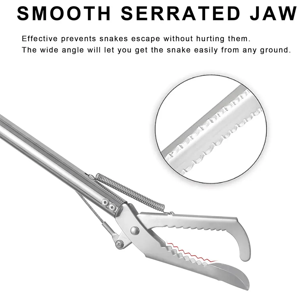 2m Foldable Snake Tongs Stick Easy Reach Pick Up Tool For Outdoor Camping Hiking Trash Litter Grabber Garbage Clip