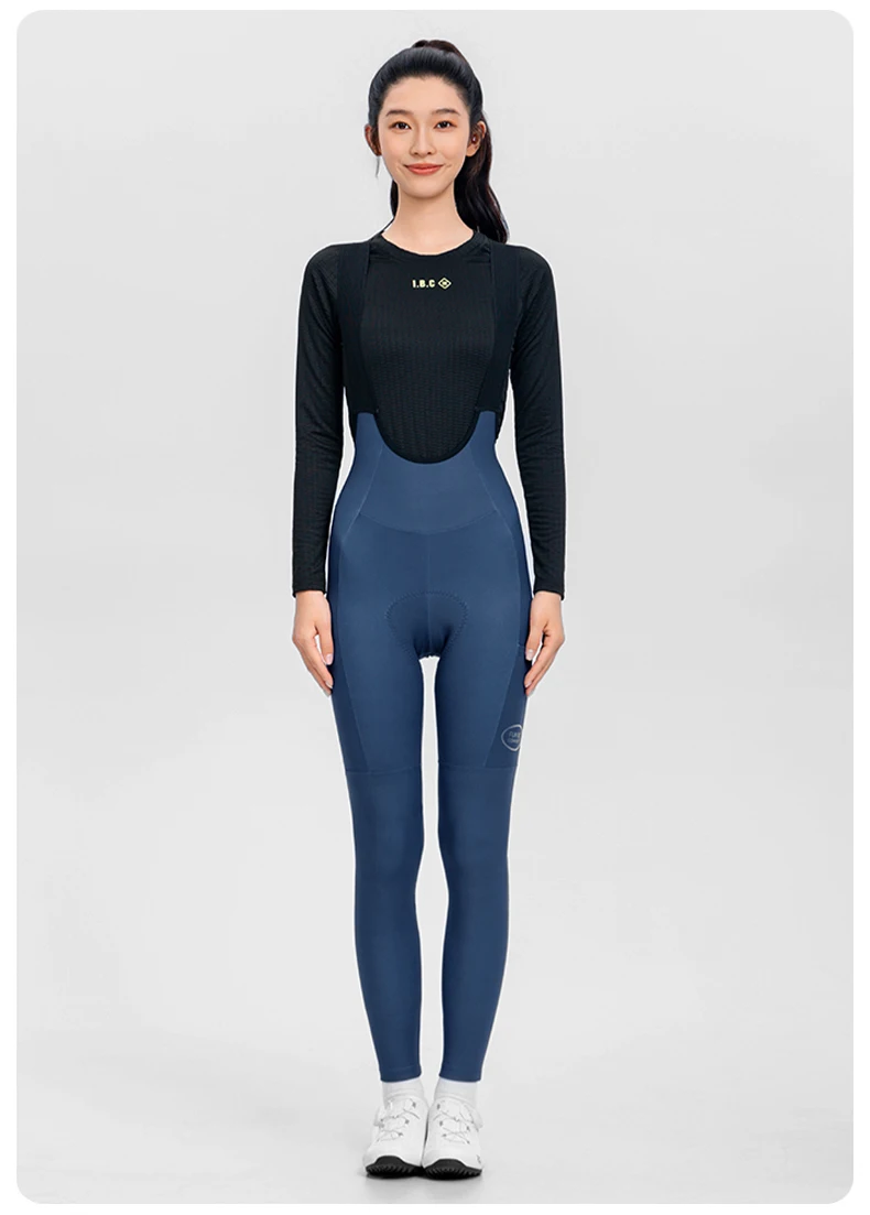 INBIKE Herbst Winter Neuer Stil Damen Fleece-Trägerhose Hochgeschnittene Warme Langstrecken-Radhose – Detail 11