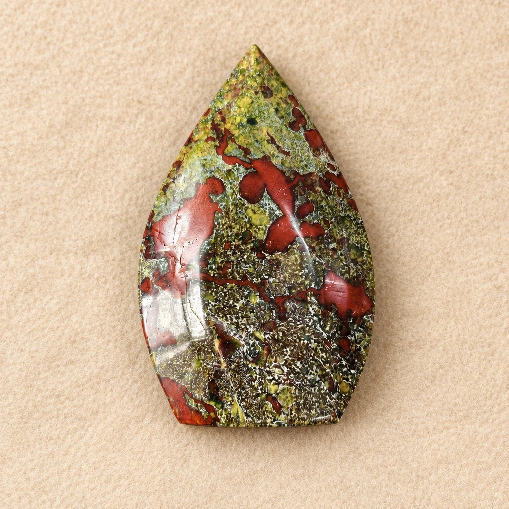random pattern natural dragon blood stone drop ornaments Boho-style natural stone/crystal wealth attracting decorative stone