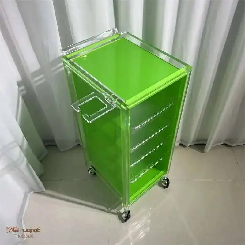 Cosmetic Salon Salon Trolley Rolling Tea Spa Nails Manicure Trolley Makeup Acrylic Beauty Carrito Auxiliar Salon Furniture WKST