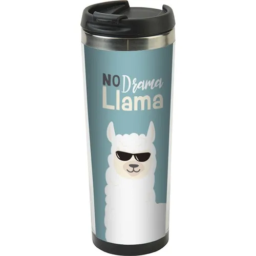 Allmug In Steel Thermos-No Drama Llama / Blue