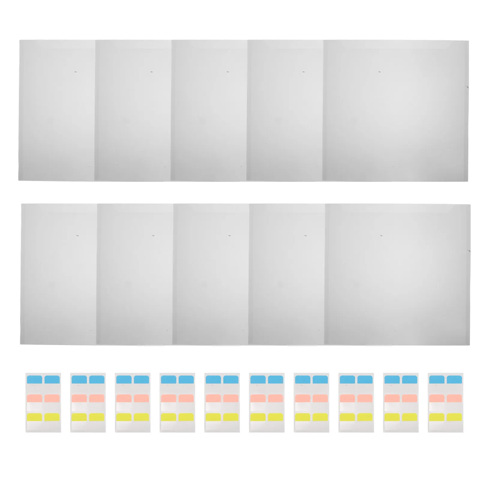 

10 комплектов пластиковых папок-конвертов для документов 33x32 см с цветными кармашками для этикеток, органайзер для бумаги для офиса и школы