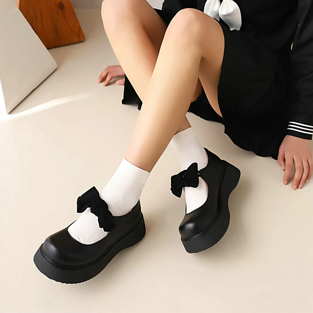 Donne Bow-knot Lolita Flats Kawaii stile giapponese JK Uniform Cosplay Party Mary Janes scarpe estate Zapatillas Mujer Splice carino