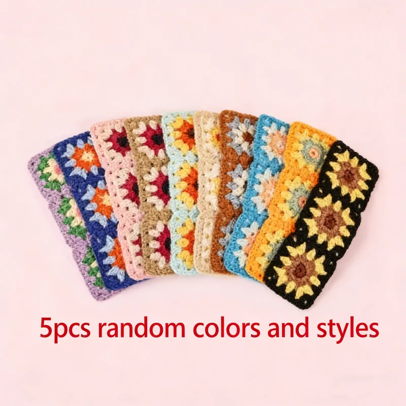 5/10 Stück Haarspangen mit zufälliger Farbe und Stickerei-Blumenmuster für Mädchen, süße, weiche Haarspangen für Kinder und Frauen, tägliche Haaraccessoires – Detail 8