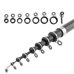 8pcs/set Fishing Rod Guide Rings Repair Kit Mixed Sizes 6 x 5 6 7 8 9 10 11mm