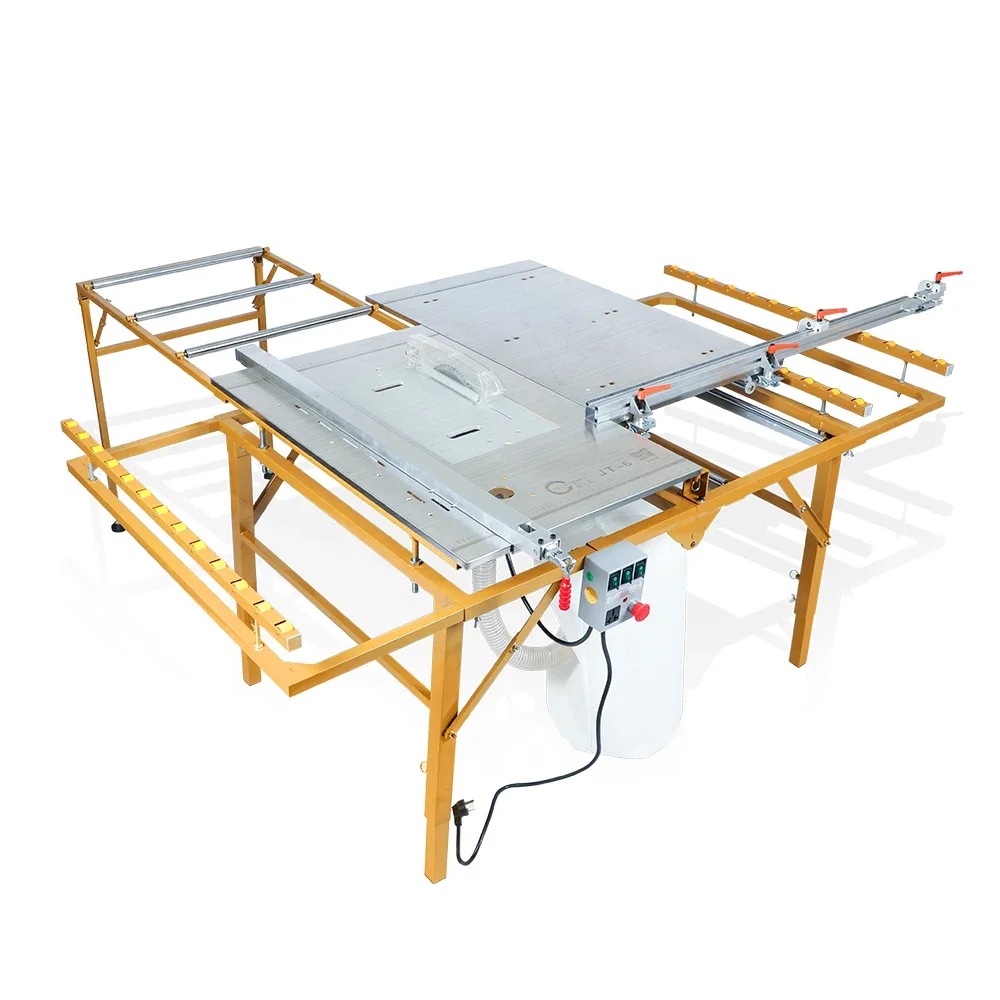 Folding portable small mini sliding table saw 45 degree Woodworking Dust-free Panel Table Saw Machine