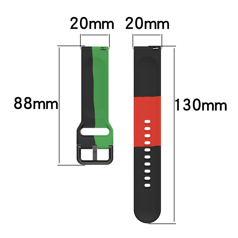 RISE-20Mm Universal Strap Adjustable Silicone Bracelet Watch Bands Strap For Samsung Galaxy Watch R500/Active 2 Wrist Band