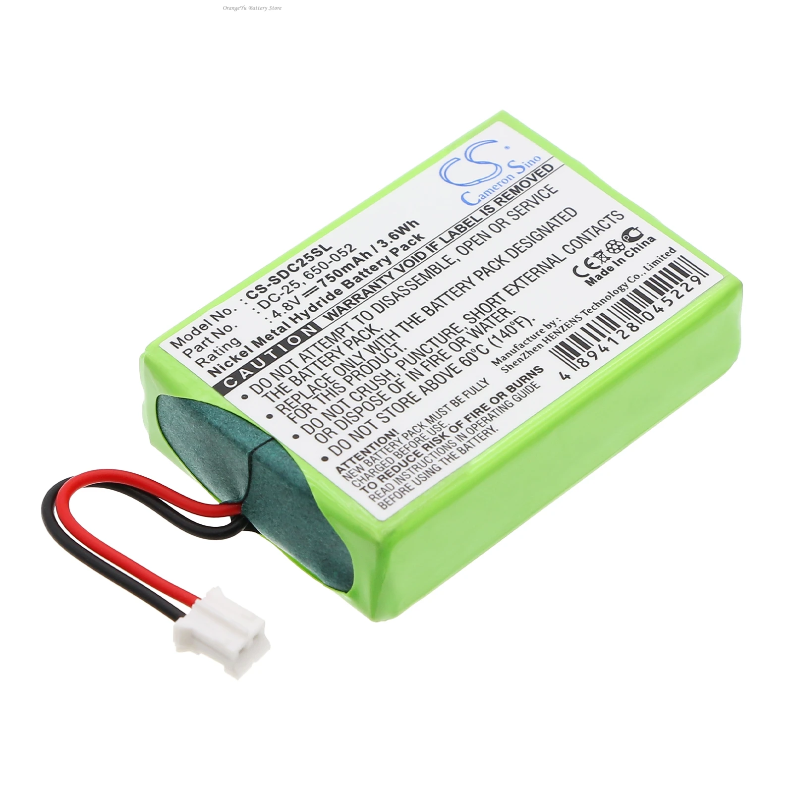 4.8V 750mAh Dog Collar Battery DC-25 for SportDog SR200-I, Sporthunter 1200 SR200-I, 1800 SR200-IM, SR-200IB, 2000 SR200-IW