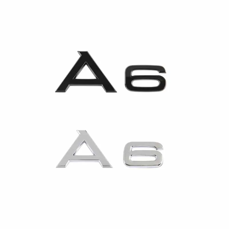 4PCS/set Auto Accessories Suitable For Audi A6 2020-2023 Car Logo 4 Ring Front Grille Badge Rear Luggage Compartment Sticker