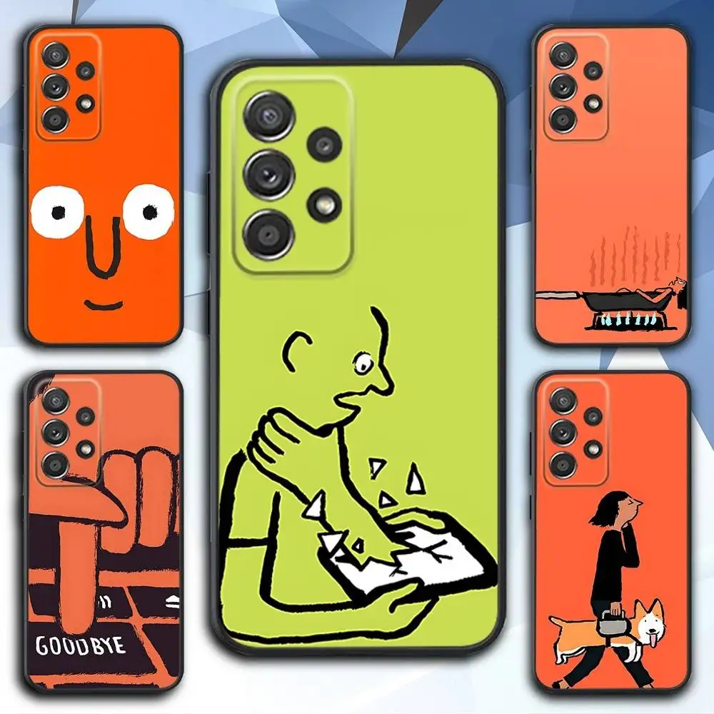 

J-Jean Art J-Jullien Phone Case For Samsung S 25,24,23,22,30,21,10,9,Ultra,Plus,Lite,FE,4,5 G Soft Black Case