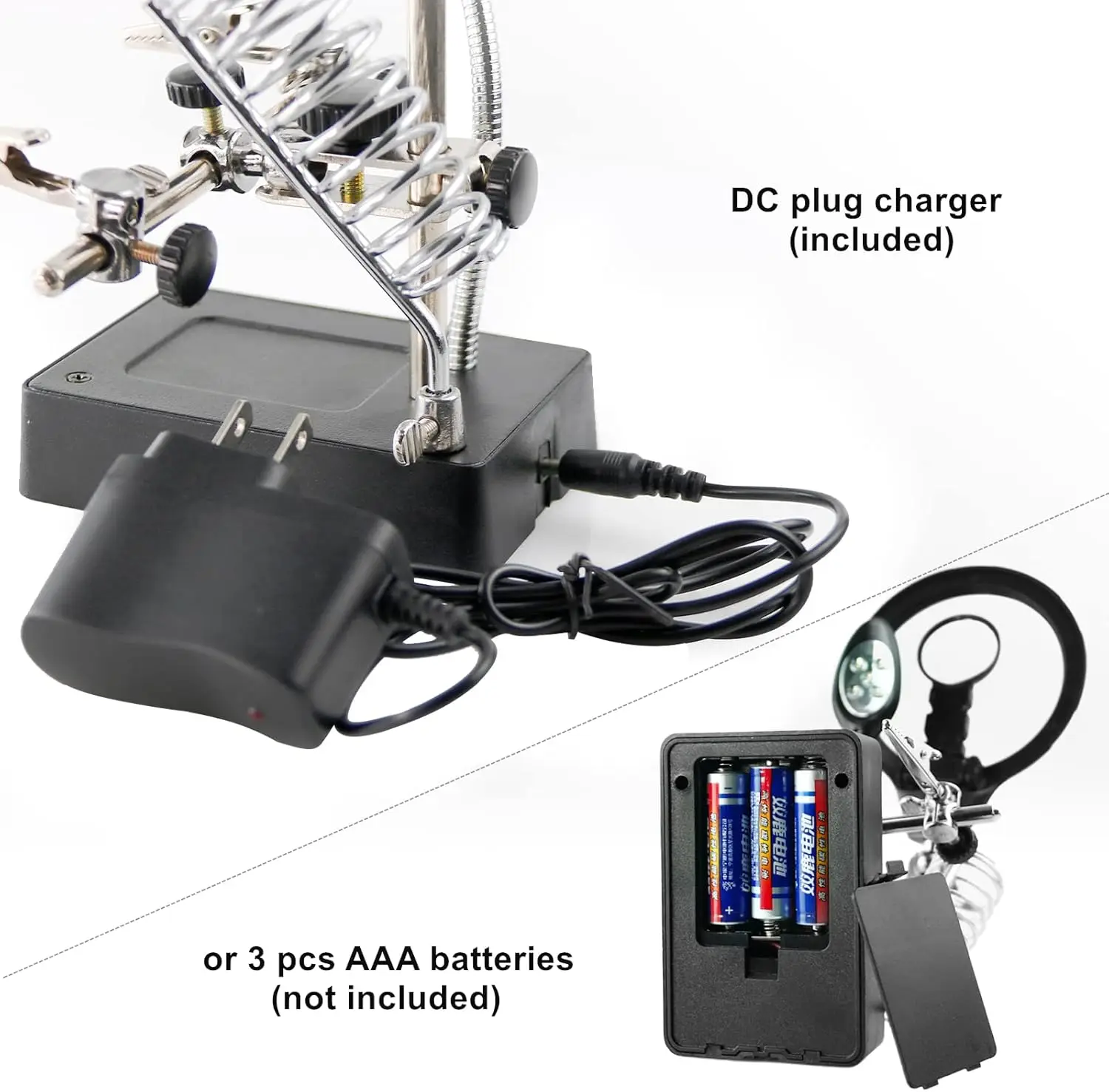 Magnifier With Light led Desktop Helping Hands Soldering Holder Electronic Welding Watchmaker Works Soldering Magnifying Glass