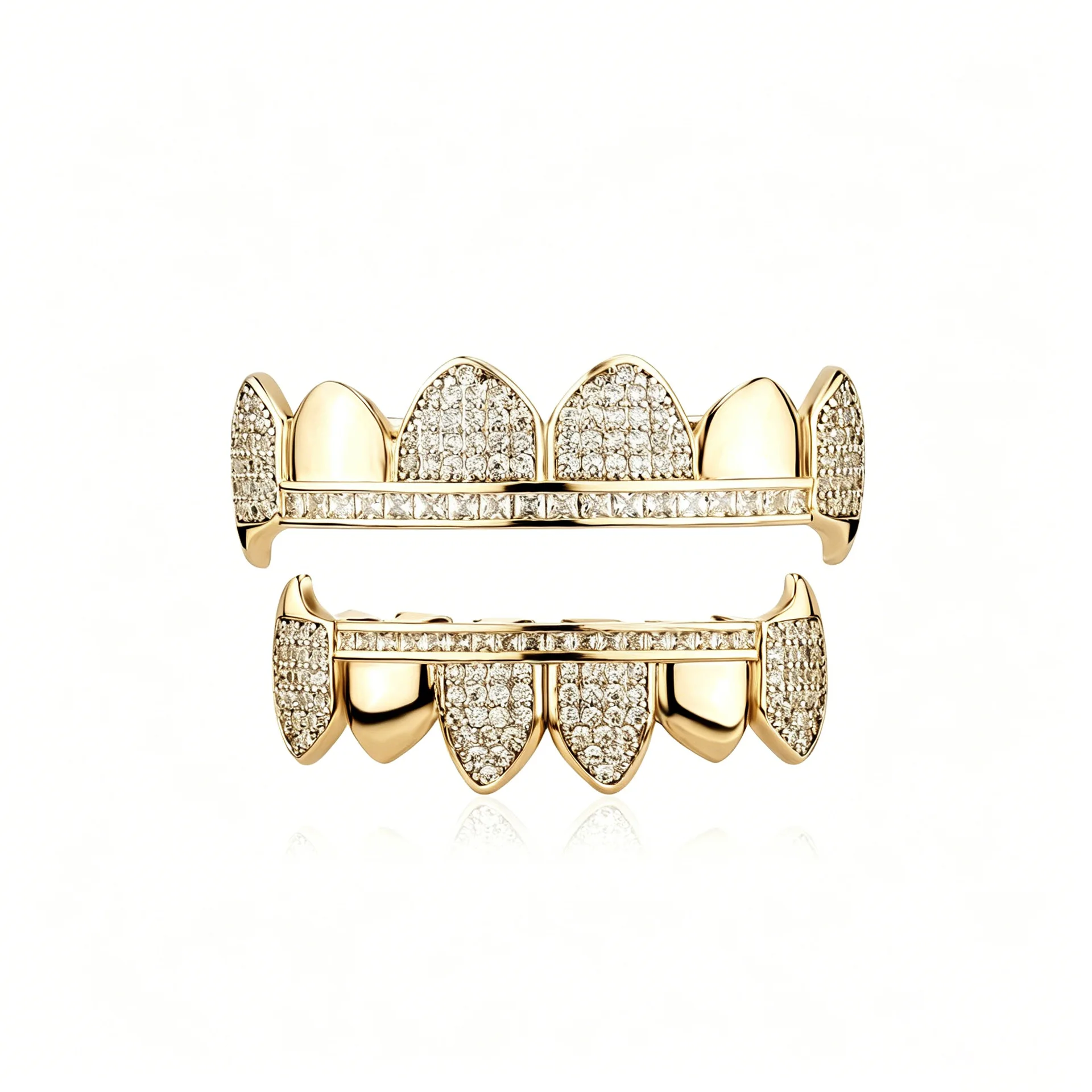 أطقم أسنان مطلية بالذهب بتصميم - مراجعة Body Jewelry Wholesale وسعره
