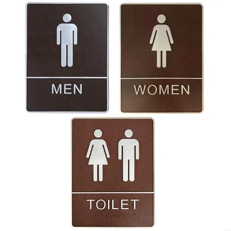 B95A Funny Bathroom Signs Toilet WC Mark Label Farmhouse Decorations for Farmhouse