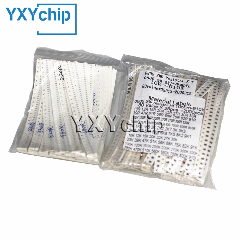 0201 0402 0603 0805 1206 1812 2010 2512 SmD Resistor Kit Berbagai Macam Kit 1ohm-10M Ohm 5%1% 33/60/80/146/170 Nilai Sampel Kit 0R-1M