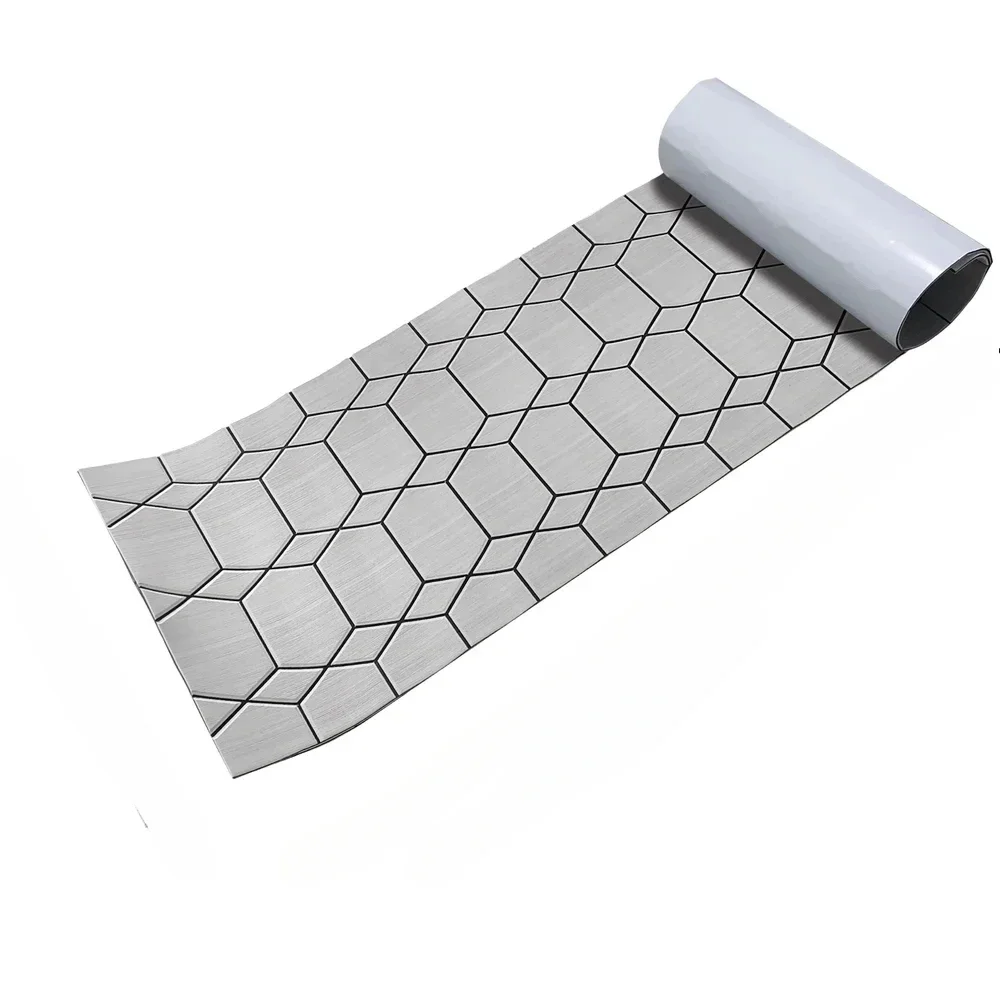 2400x550x5mm EVA Foam Vloer Pad voor Jacht Boot Accessoire Zelfklevende antislipmat Voertuig Pad Hexagon Faux Teak dekblad mat