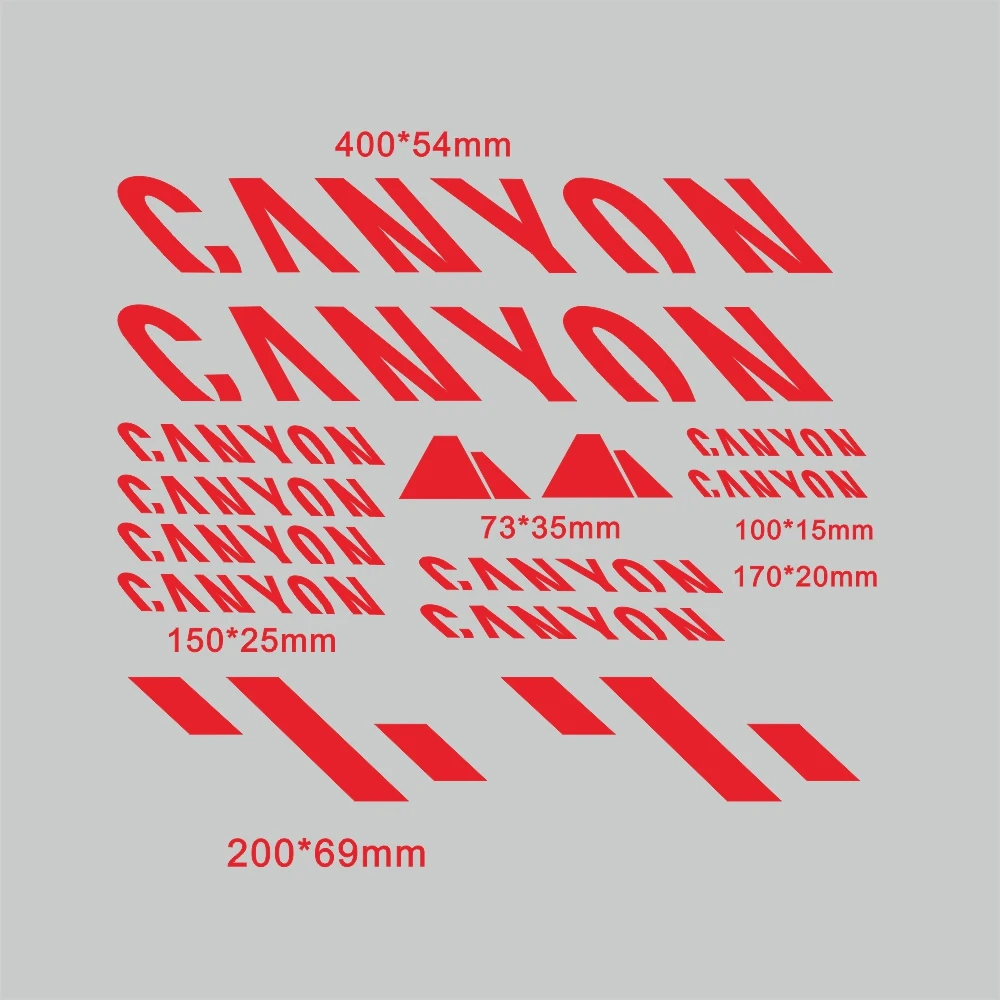 Bicycle Frame Sticker Canyon Logo Vinyl Decal MTB BMX Road Bike Cycling Die Cut Waterproof Custom Brand Decor