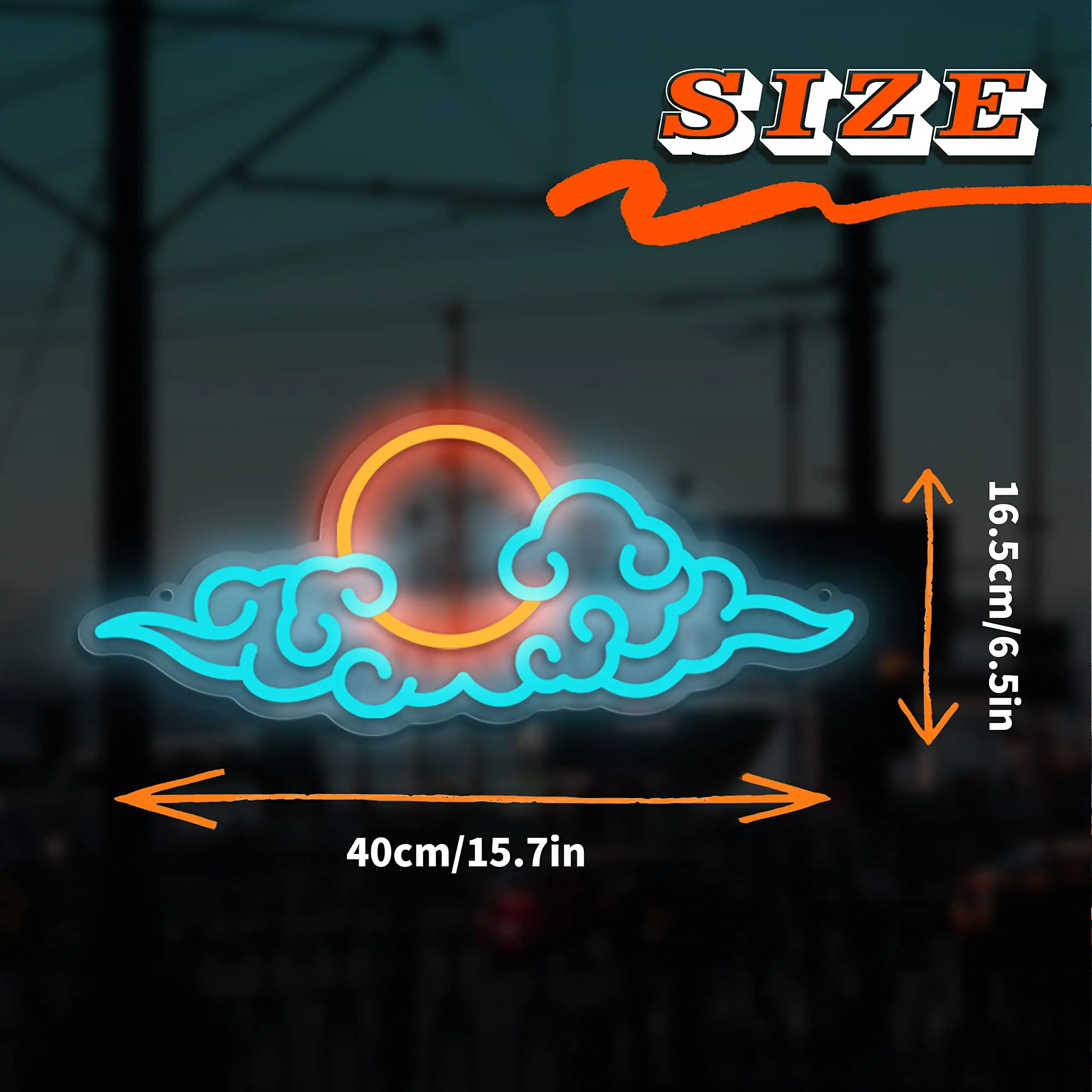 Anime Neon Sign Led Cloud Neon Signs for Wall Decor Gaming Neon Sign for Teen Boys Room Decor Anime-themed Wall Decoration