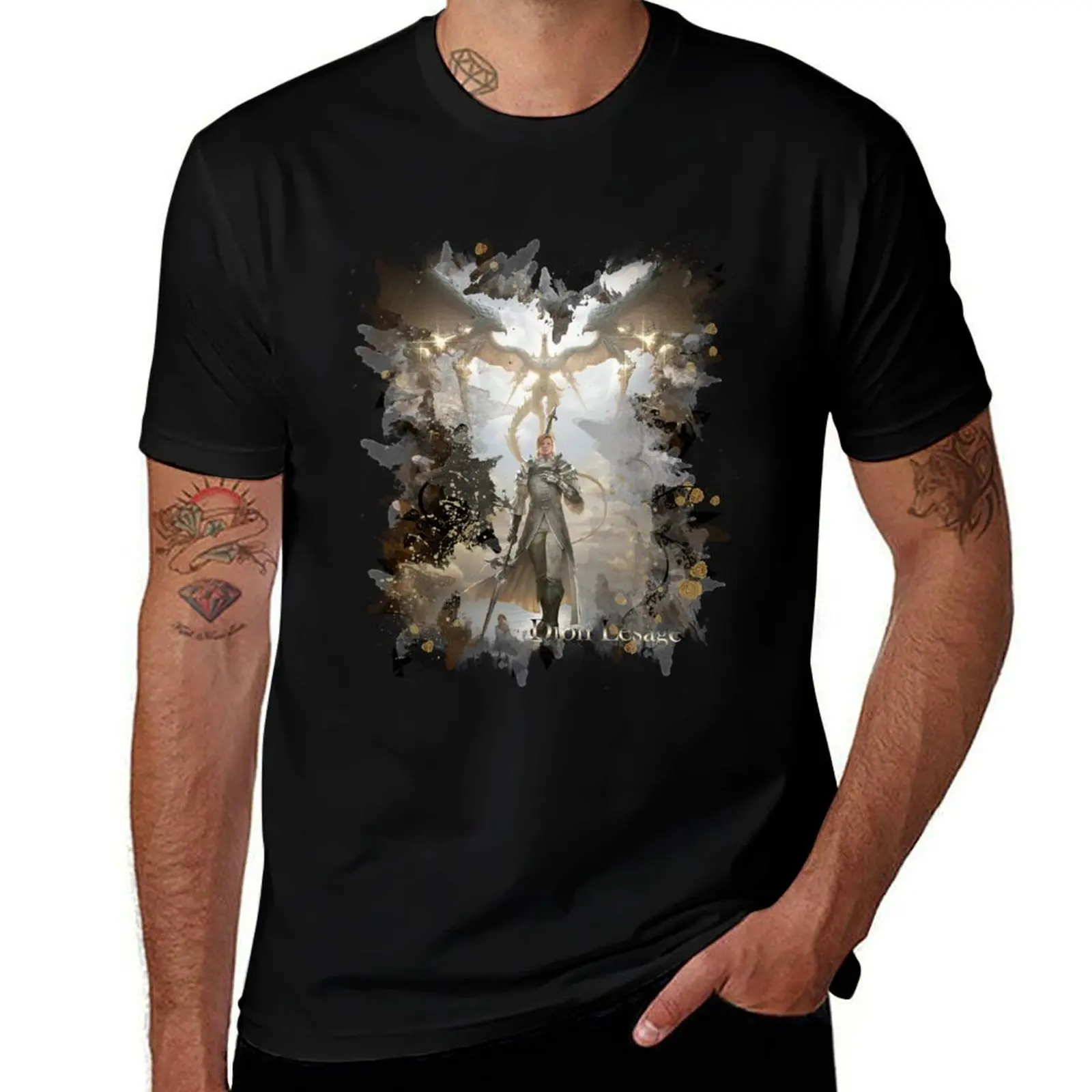 Dion and Bahamut FF16 design T-Shirt essential t shirt man t shirt oversized graphic tee graphic t shirts anime shirts men