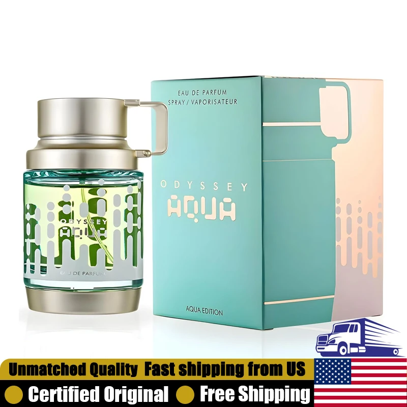 

Armaf Odyssey Aqua Edition Eau de Parfum Spray 3.4 Oz Premium Arabian Perfumes Lasting Fresh Aquatic Pheromones Cologne for Men