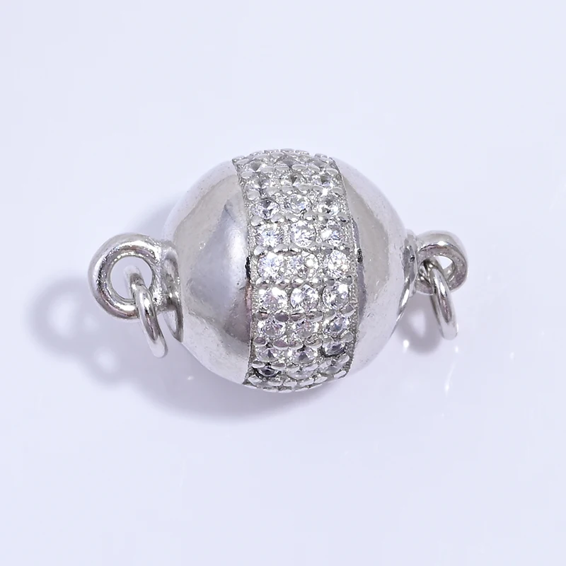 S925 Sterling Silver Pearl Necklace Buckle Head Round Ball Bracelet Buckle Connection Buckle Stick Buckle DIY Accessories SK111