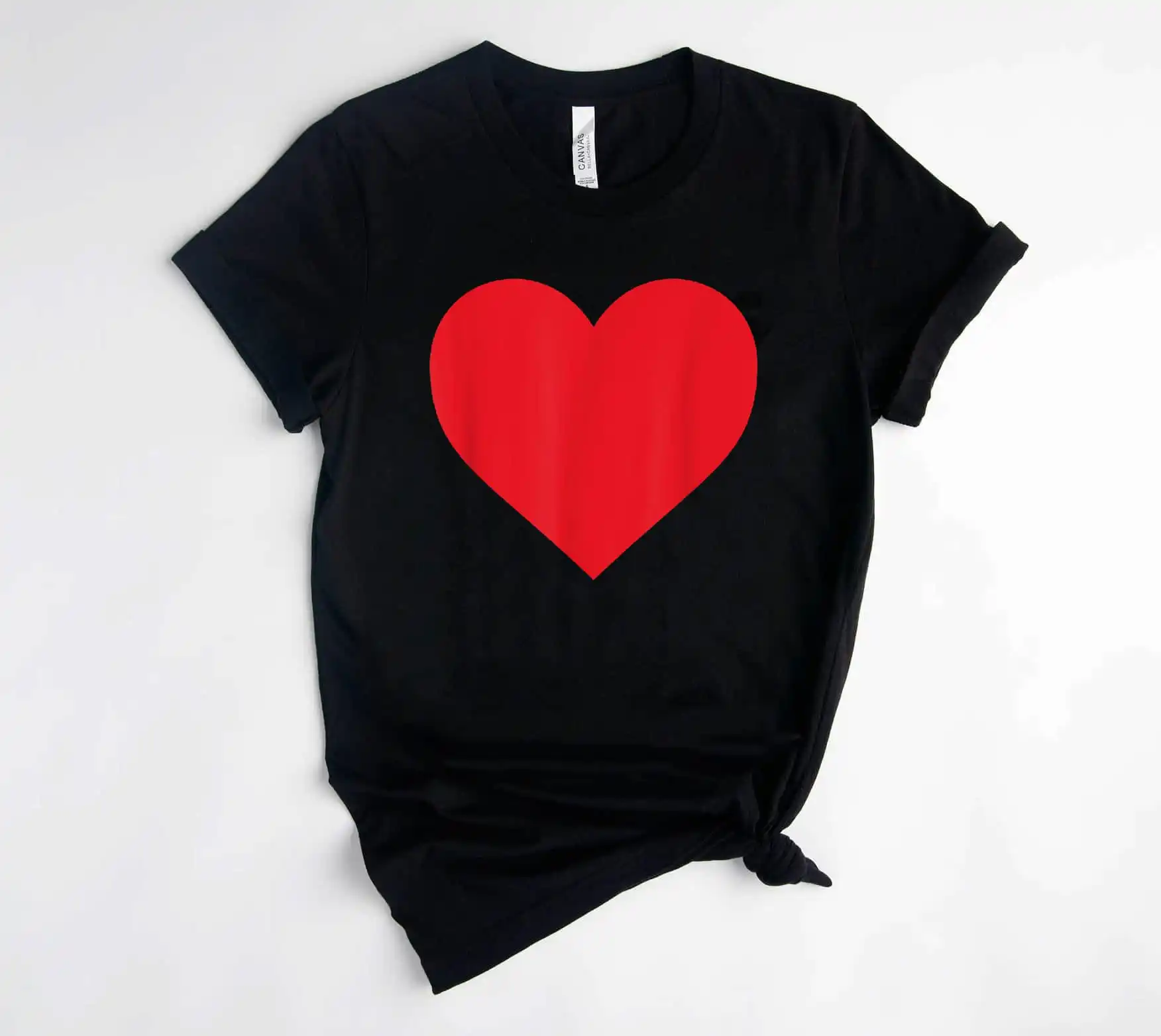 Red Heart Valentine'S Day Women Girls Top T shirt B07KW1G1D3