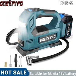 MAKITA-Pompe à Air Portable, Compresseur Rechargeable, Numérique, Sans Fil, Électrique, Outils de Gonflage de Voiture, pour Batterie 18V