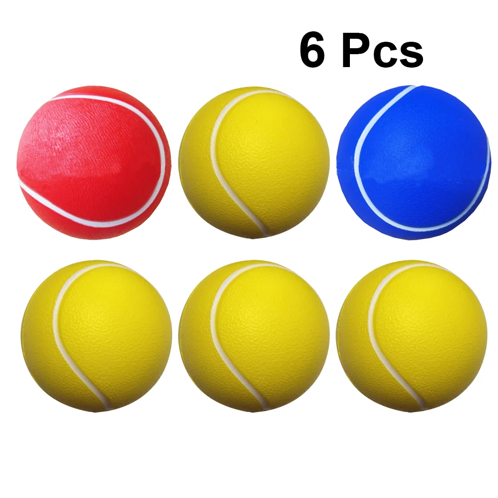 

8pcs Creative Tennis Ball Beginner Practice Tennis Ball Sport PU Playing Tennis Ball Sport Training Supply Red Blue Yellow Green